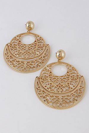 Antique Intricate Patterned Earrings 6ICC10